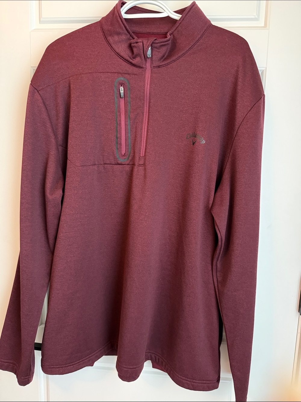Callaway Men's Half-Zip Pullover Sweater in Burgundy
